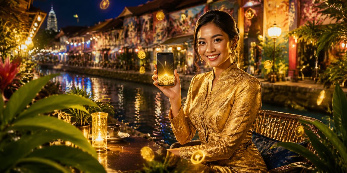 Pemain kasino mudah alih di Penang menggunakan telefon pintar untuk akses aceplay88